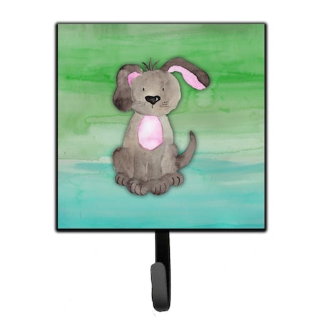 Jensendistributionservices Dog Teal & Green Watercolor Leash or Key Holder MI1721181